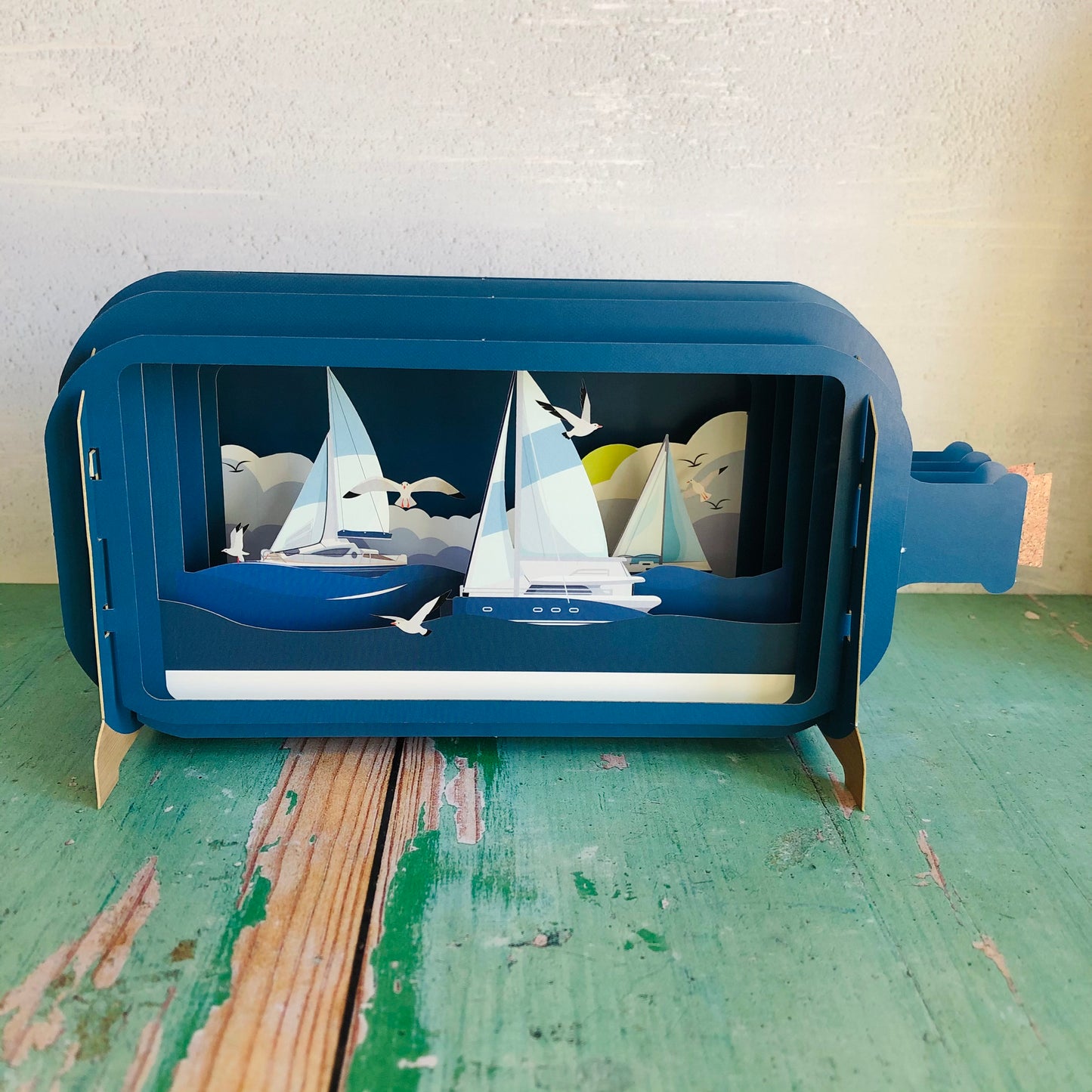 Message in a Bottle 3D Card - Sailing MIB120