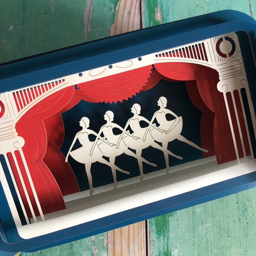 Message in a Bottle 3D Card Ballet Dancers MIB024