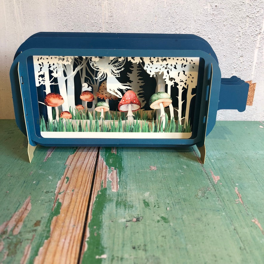 Message in a Bottle 3D Card Fairy Toadstool MIB049