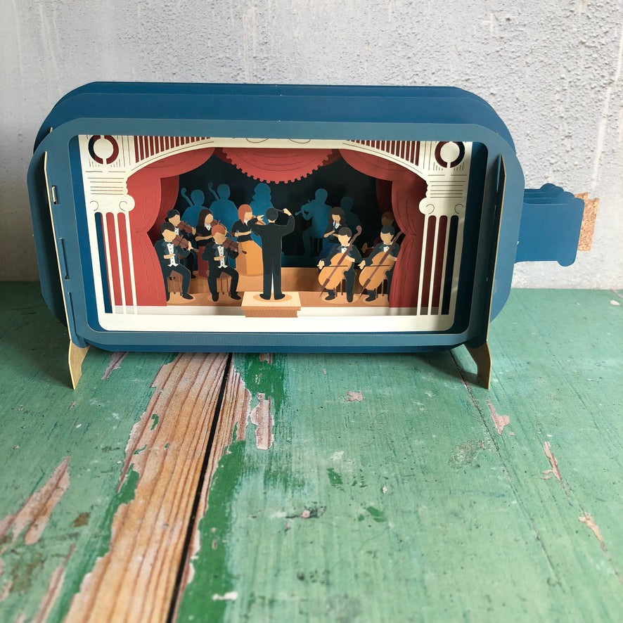 Message in a Bottle 3D Card Orchestra MIB072