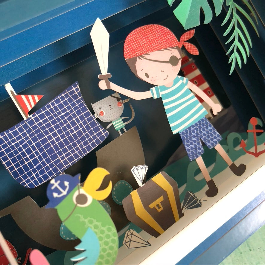 Message in a Bottle 3D Card - Pirate MIB068