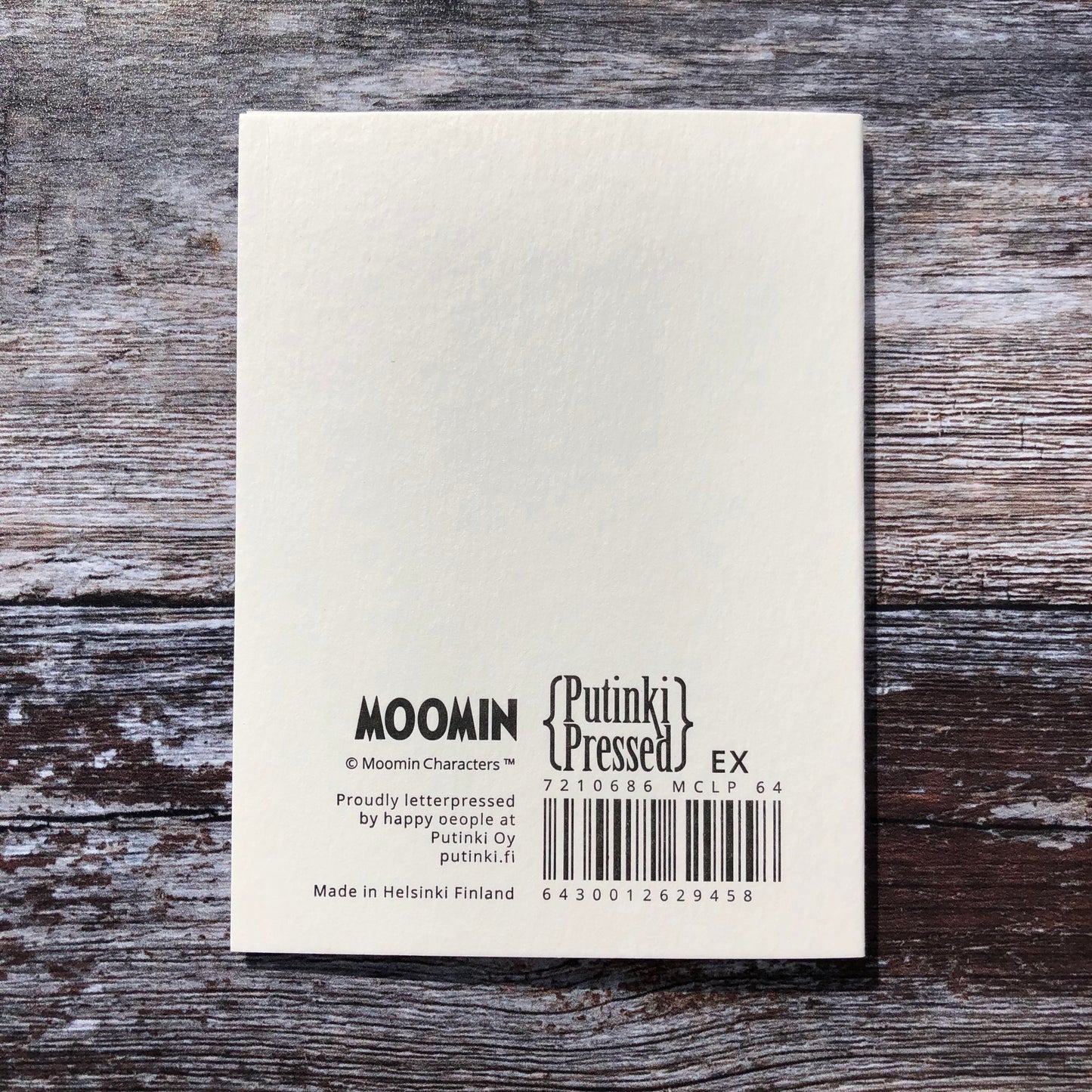 Moomin Sunset Letterpress Card GLP049