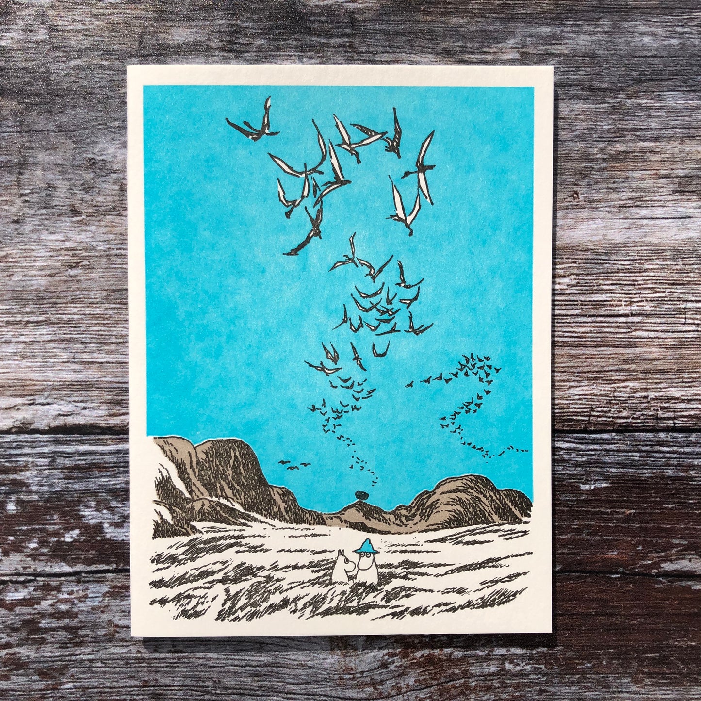 Moomin Murmuration Letterpress Card GLP017