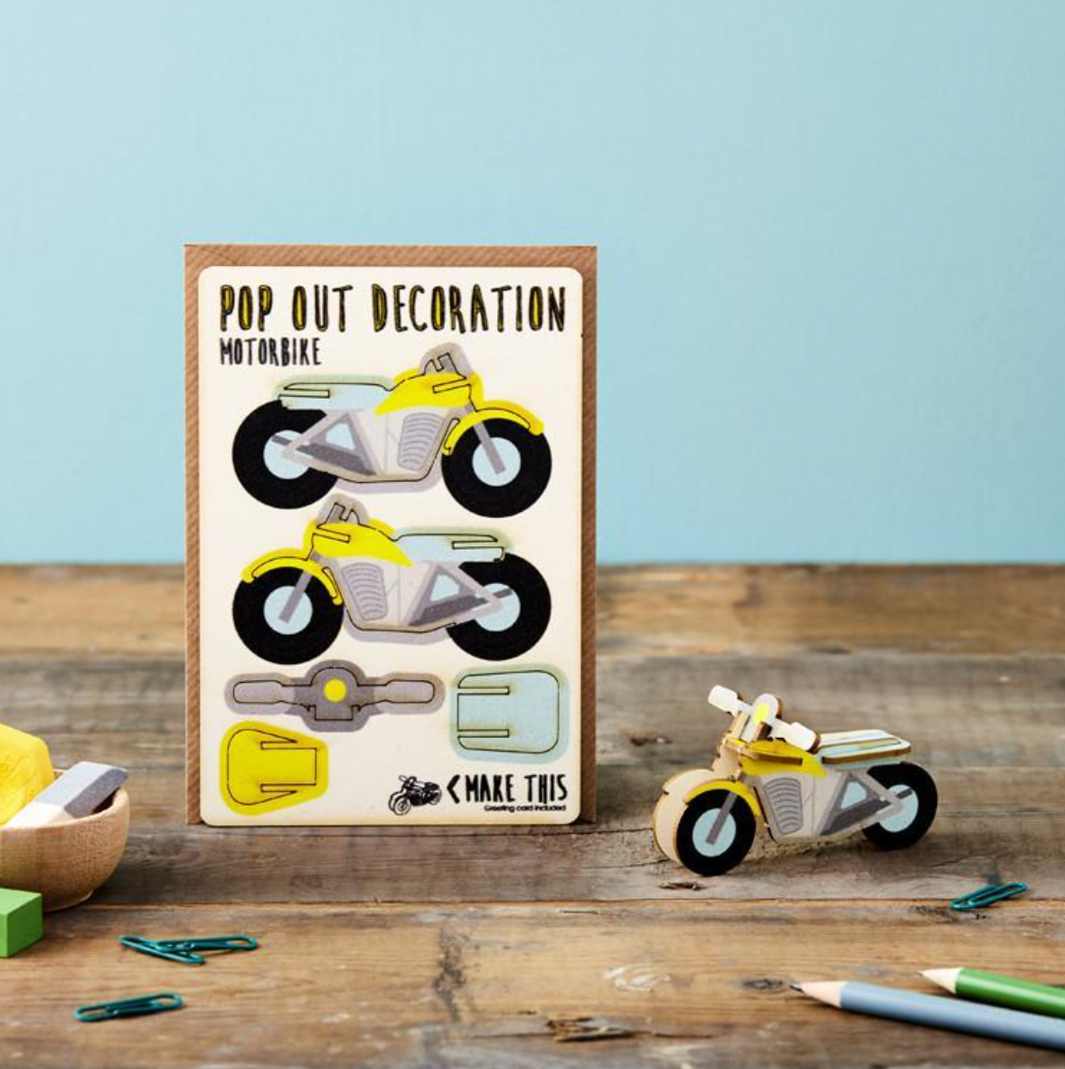 Motorbike Pop Out Decoration and Card