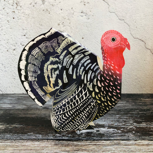3D Norfolk Turkey by Printmaker Judy Lumley