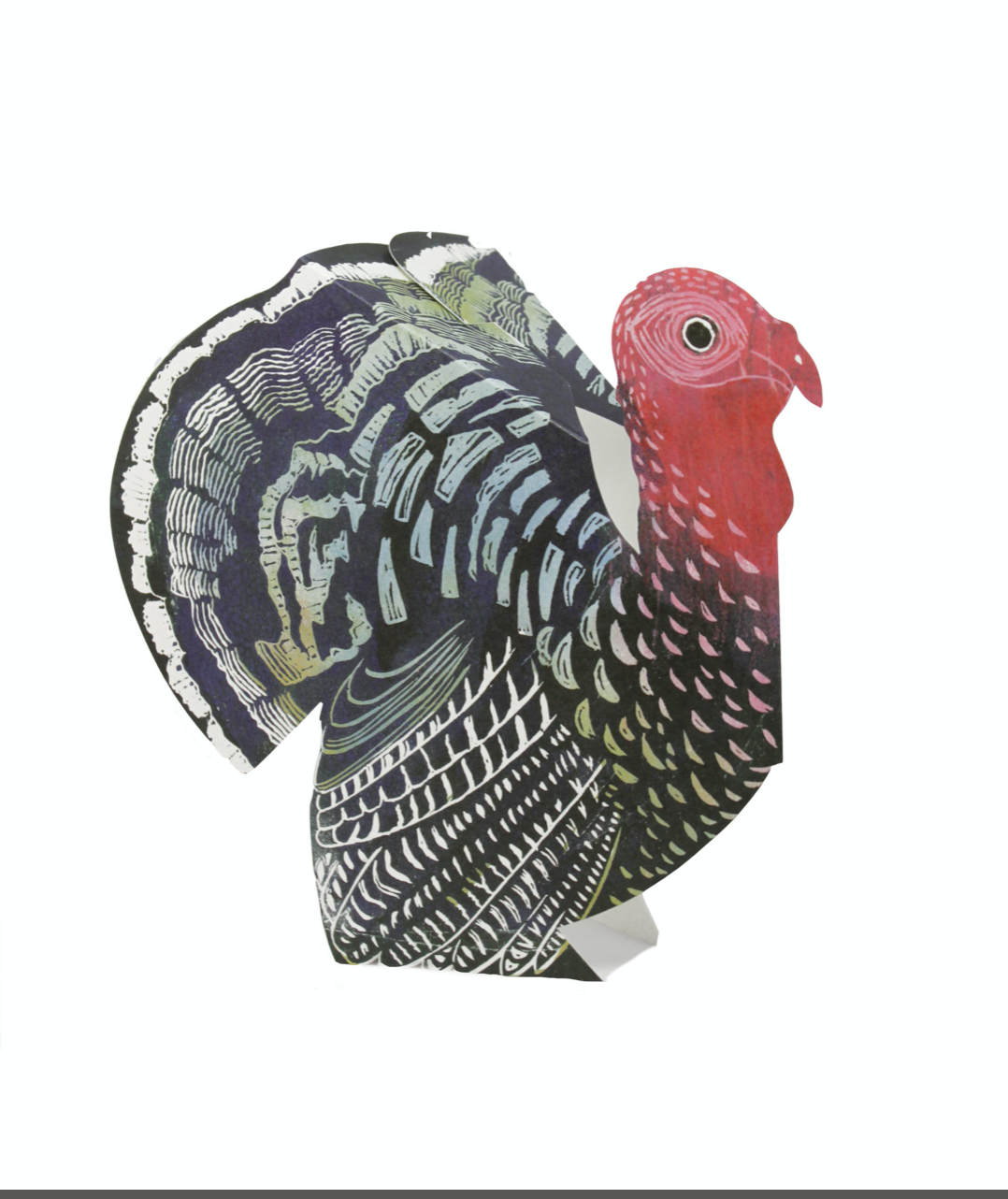 3D Norfolk Turkey by Printmaker Judy Lumley