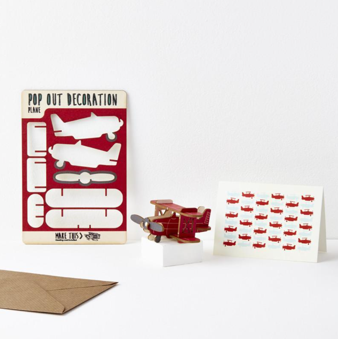 Aeroplane Pop Out Decoration and Card