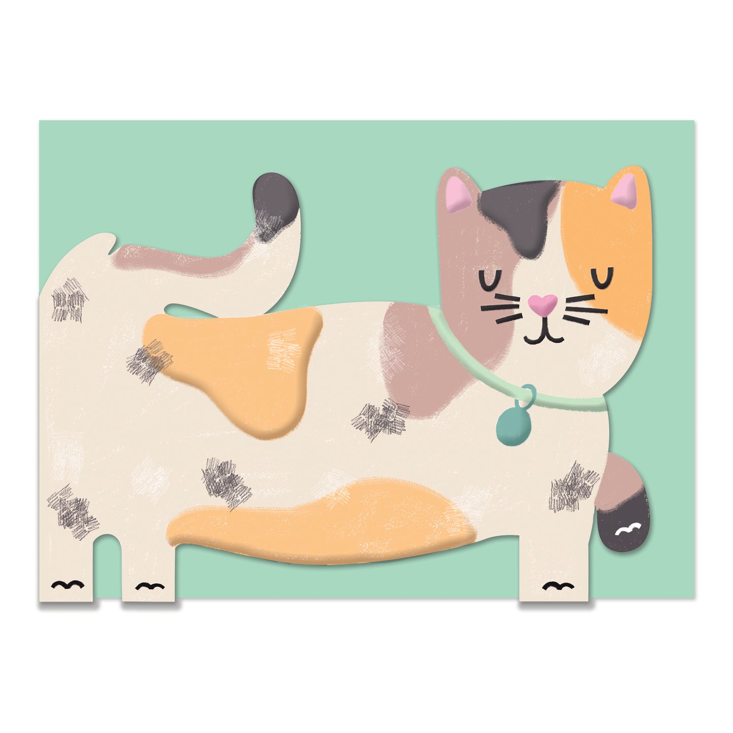 Die Cut Calico Cat, Pawsome PAW06
