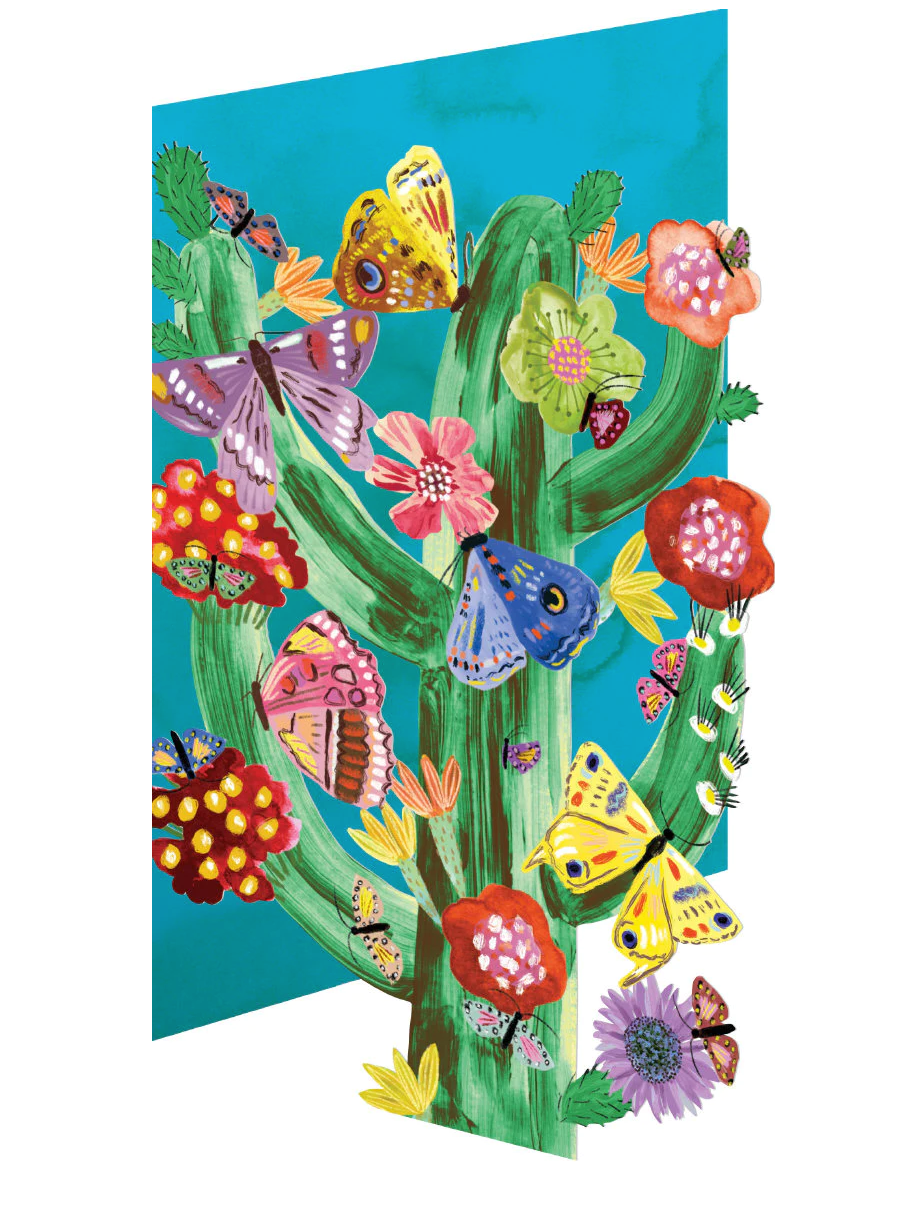 Cactusland (Butterflies) Lasercut Card by Katie Vernon GC2258