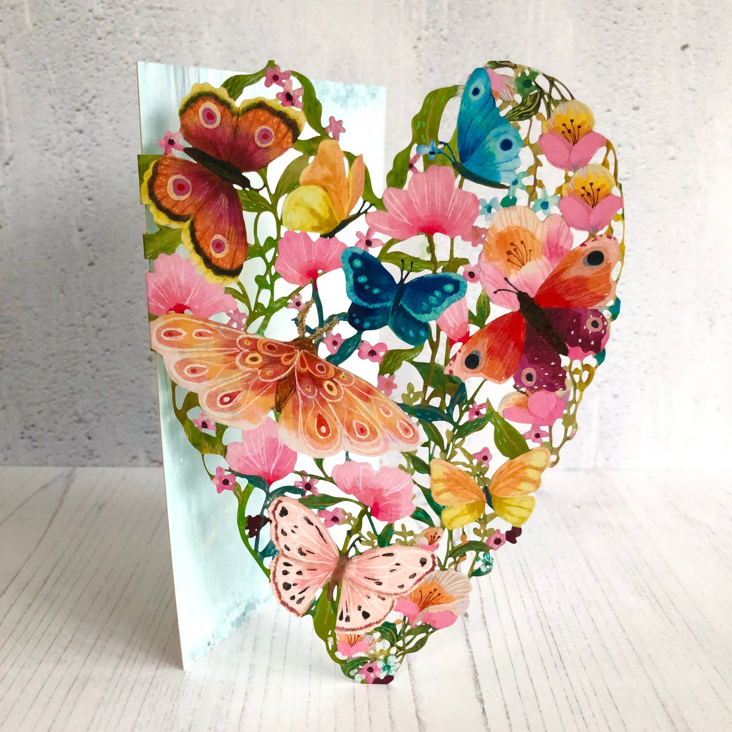 Butterfly Ball Heart Lasercut Card by Kendra Binney GC2300