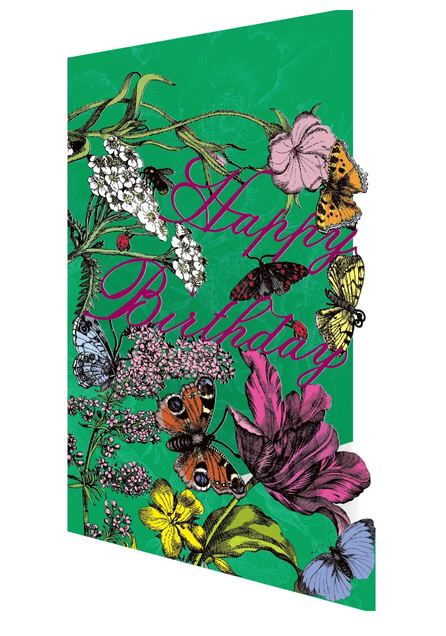 Peacocks and Admirals Lasercut Card GC1853