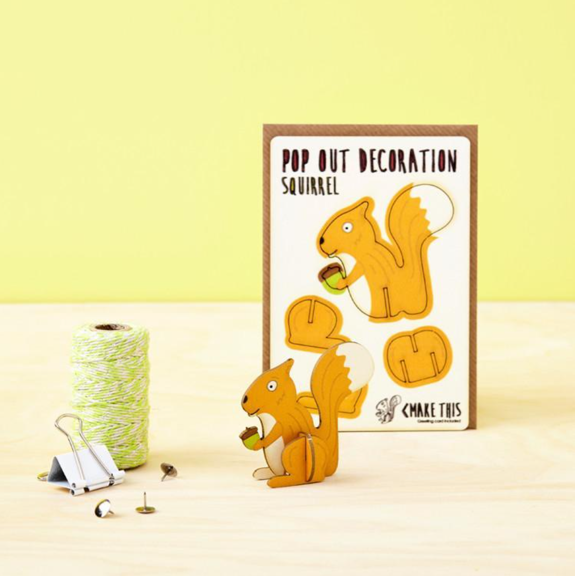 Squirrel Pop Out Decoration and Card