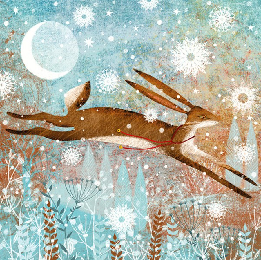 Hare and Snowflake Pack (Ten Cards) WAX72