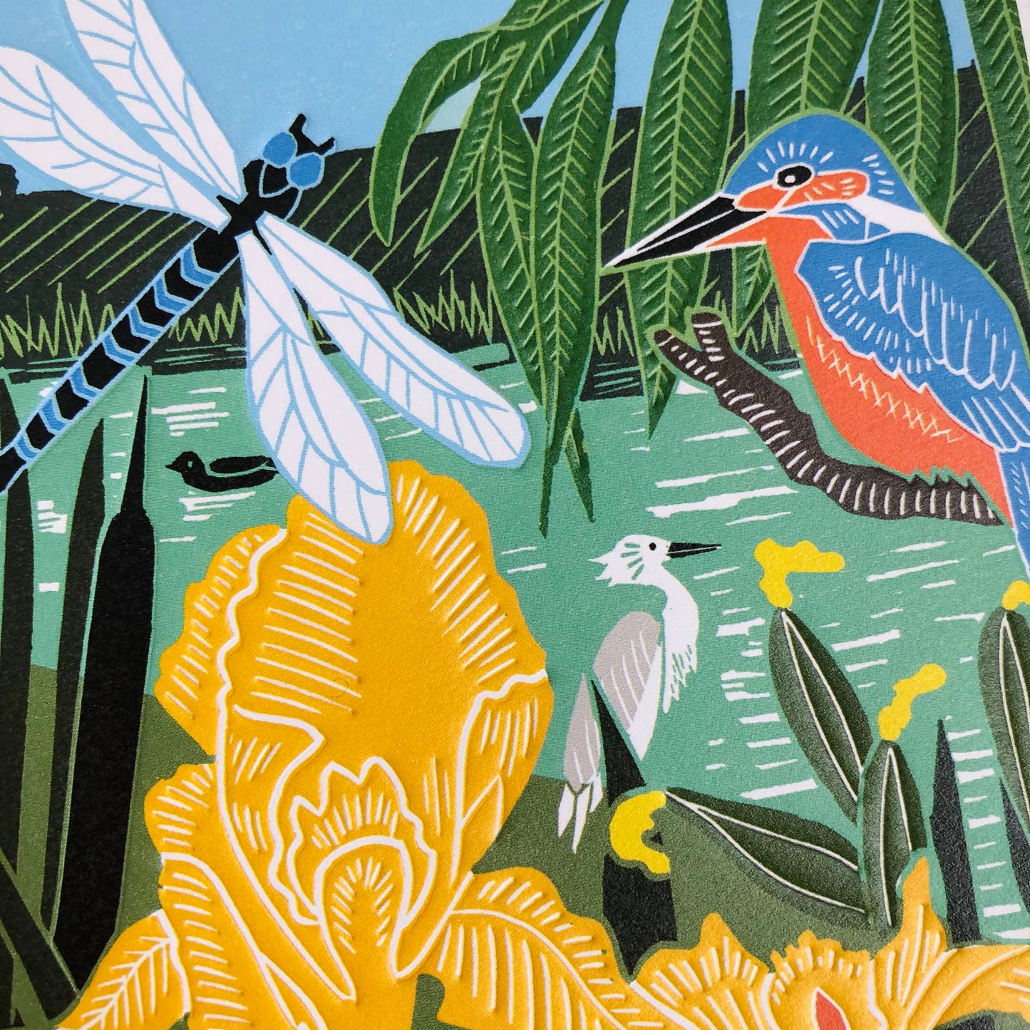 Kingfisher and Dragonfly by Kate Heiss, Nature Trail NT14A