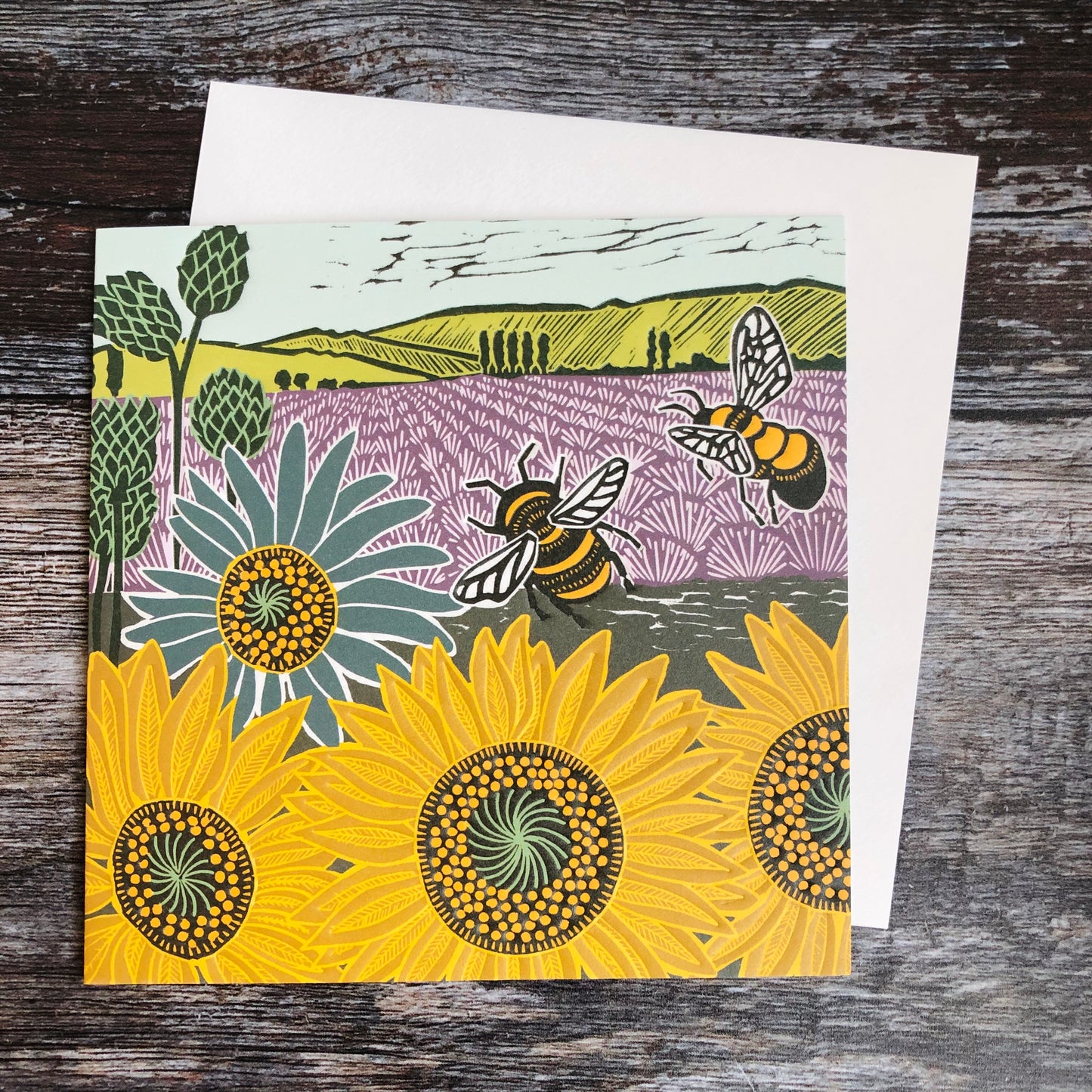 Sunflowers and Bees by Katie Heiss, Nature Trail NT09A