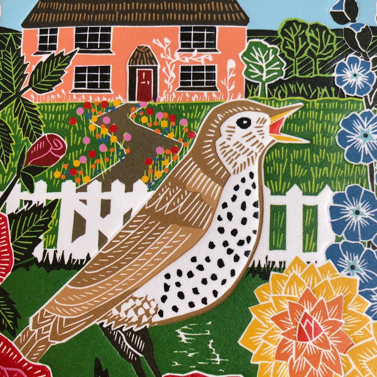 Thrush and Cottage by Katie Heiss, Nature Trail NT11A