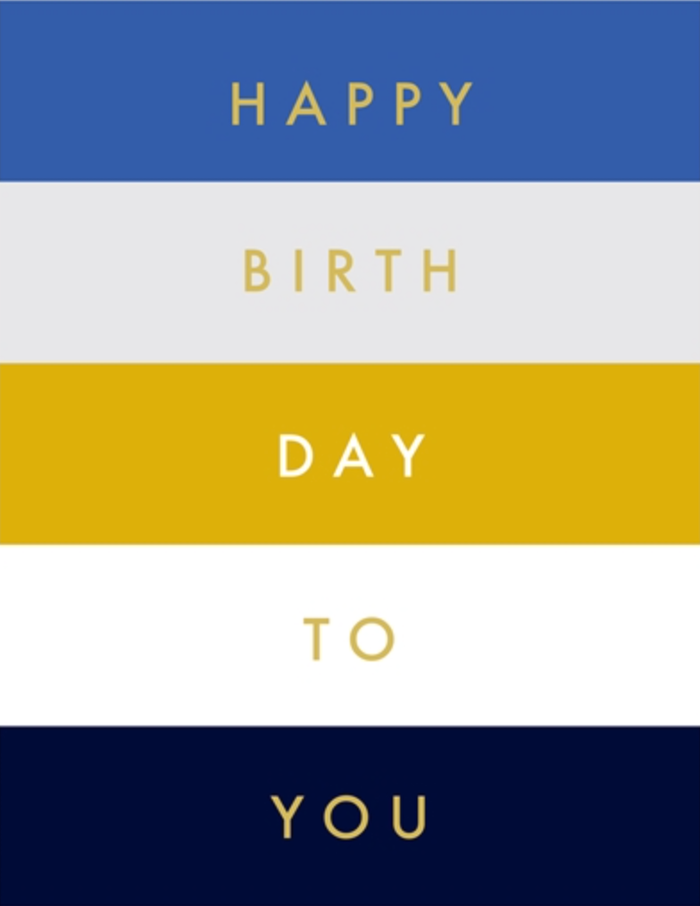 Birthday Stripes Blue, Jot 126