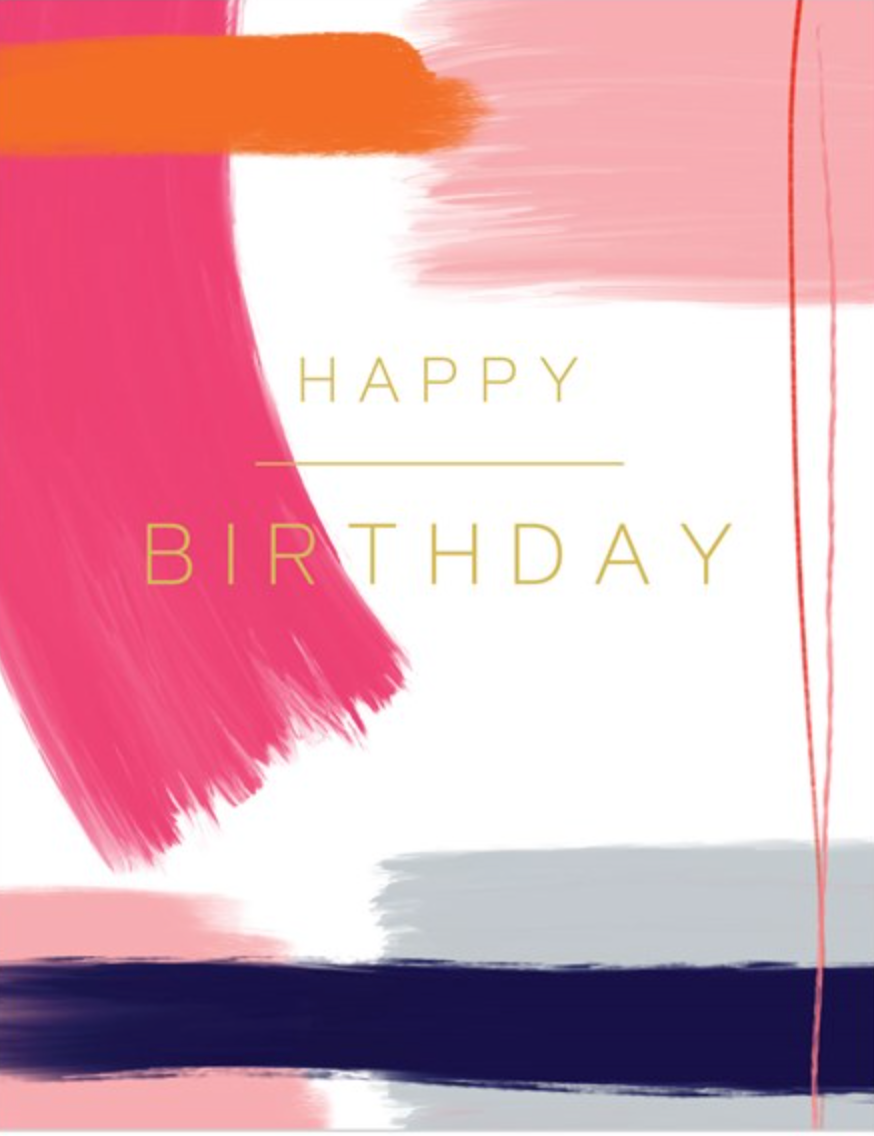 Happy Birthday Brush Strokes, Jot 41