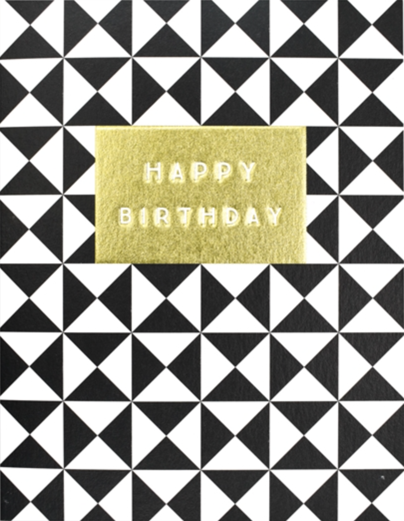 Happy Birthday Black and White Geo, Jot 118