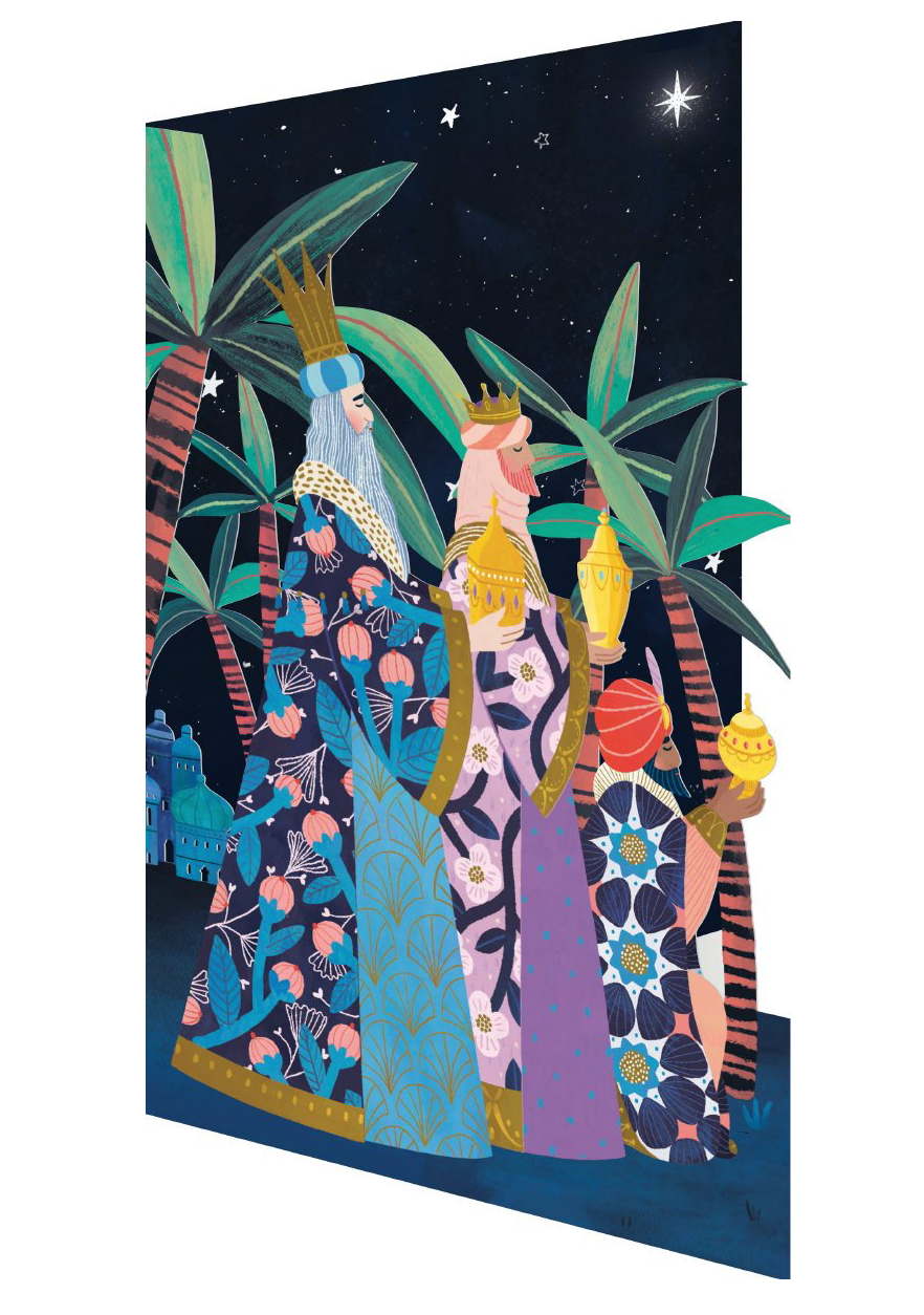 Three Kings Lasercut Christmas Card by Antoana Oreski GCX953