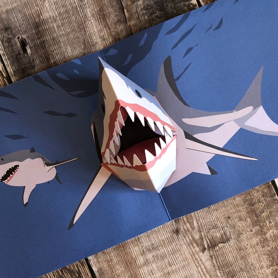 Pop Up 3D Shark Card by Two To Tango