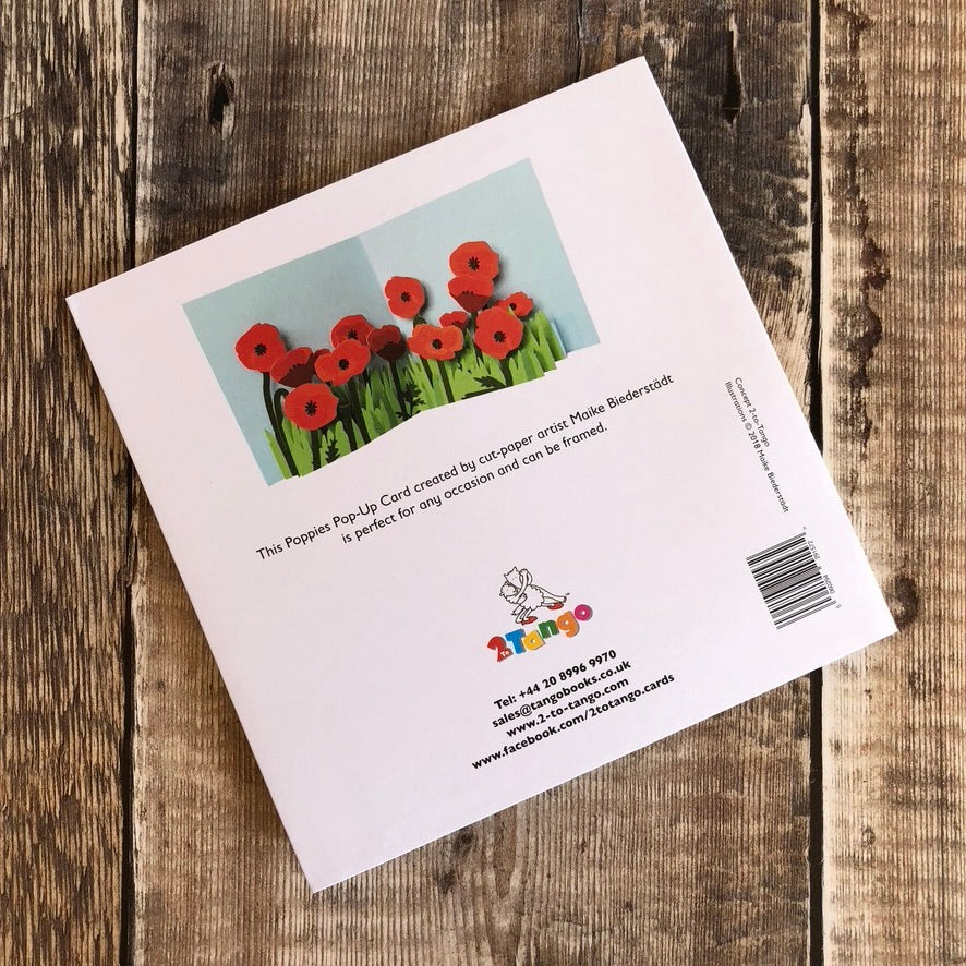 Pop Up 3D Field of Poppies Card by Two To Tango