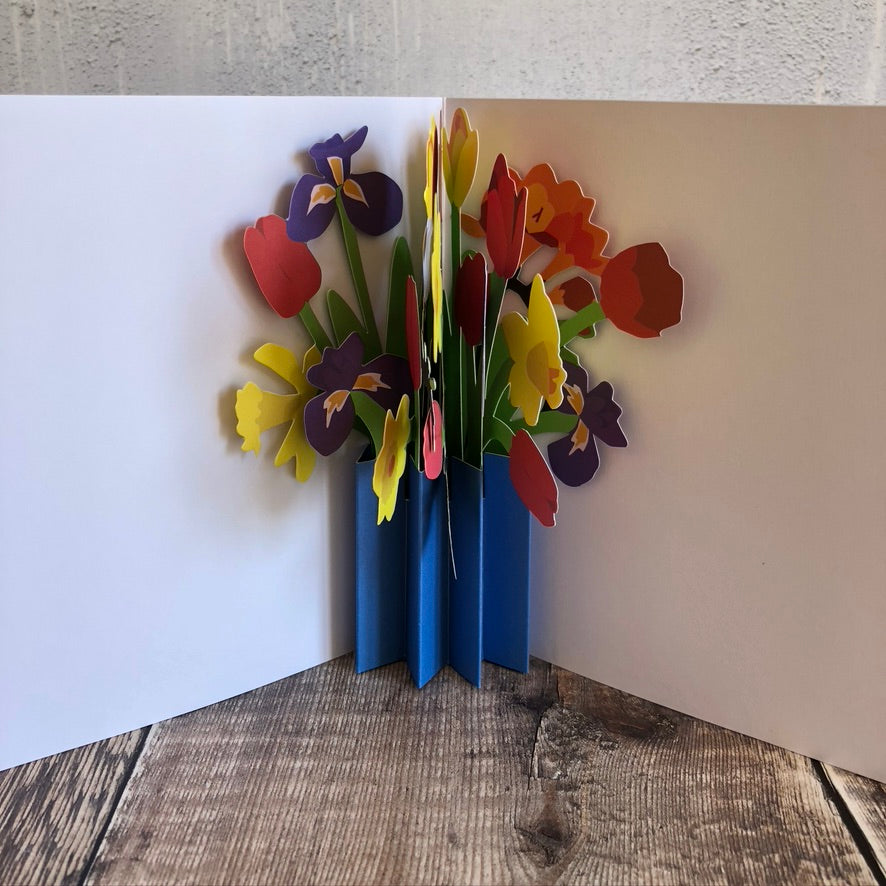 Pop Up Mixed Spring Bouquet Card by Two To Tango