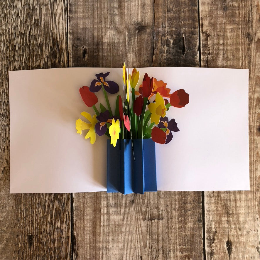 Pop Up Mixed Spring Bouquet Card by Two To Tango