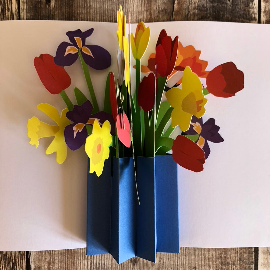 Pop Up Mixed Spring Bouquet Card by Two To Tango