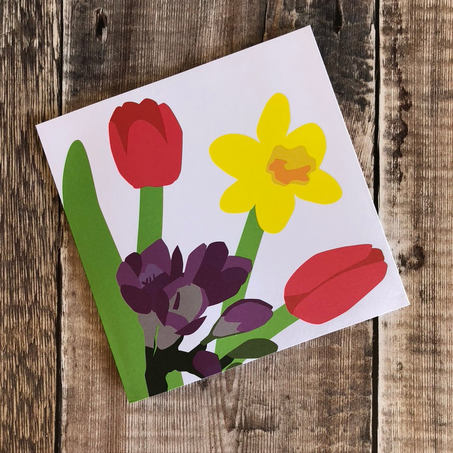 Pop Up Mixed Spring Bouquet Card by Two To Tango