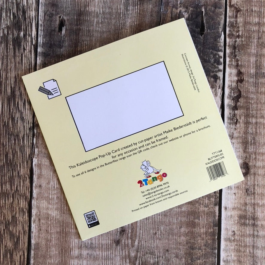 Pop Up 3D Kaleidoscope Butterfly Card