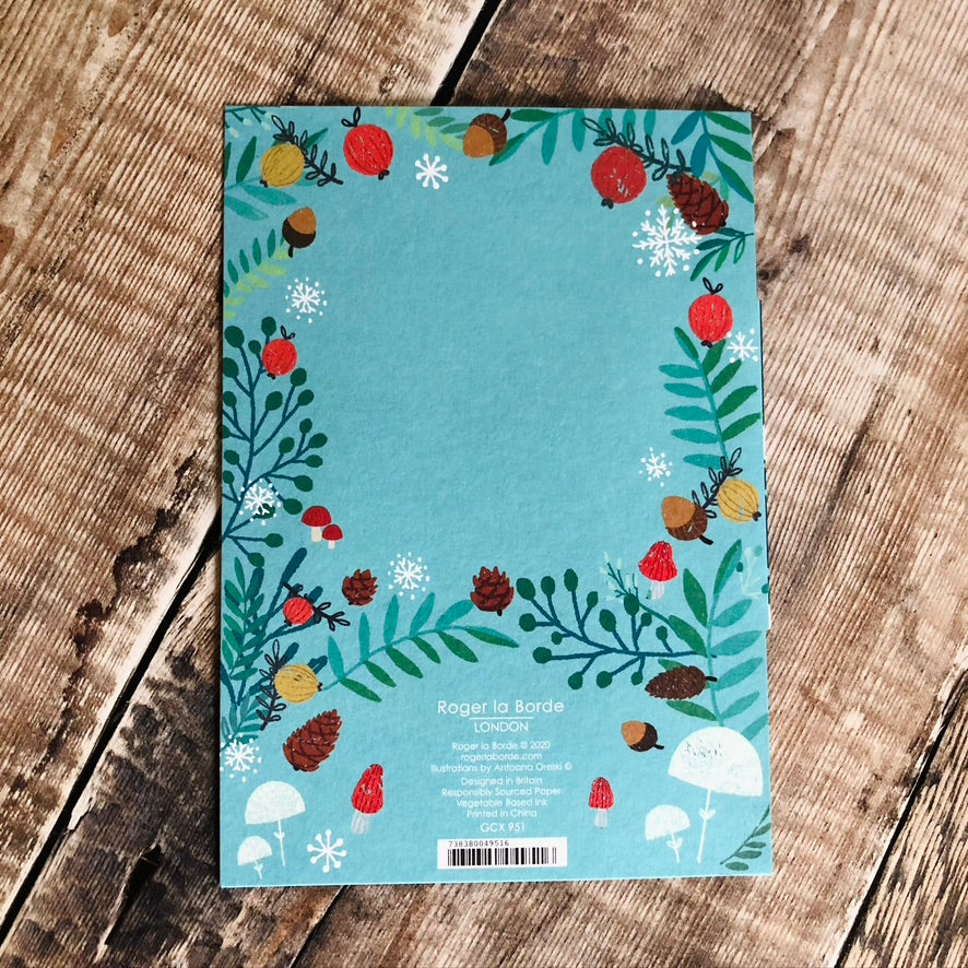 Woodland Owl Lasercut Christmas Card by Antoana Oreski GCX949
