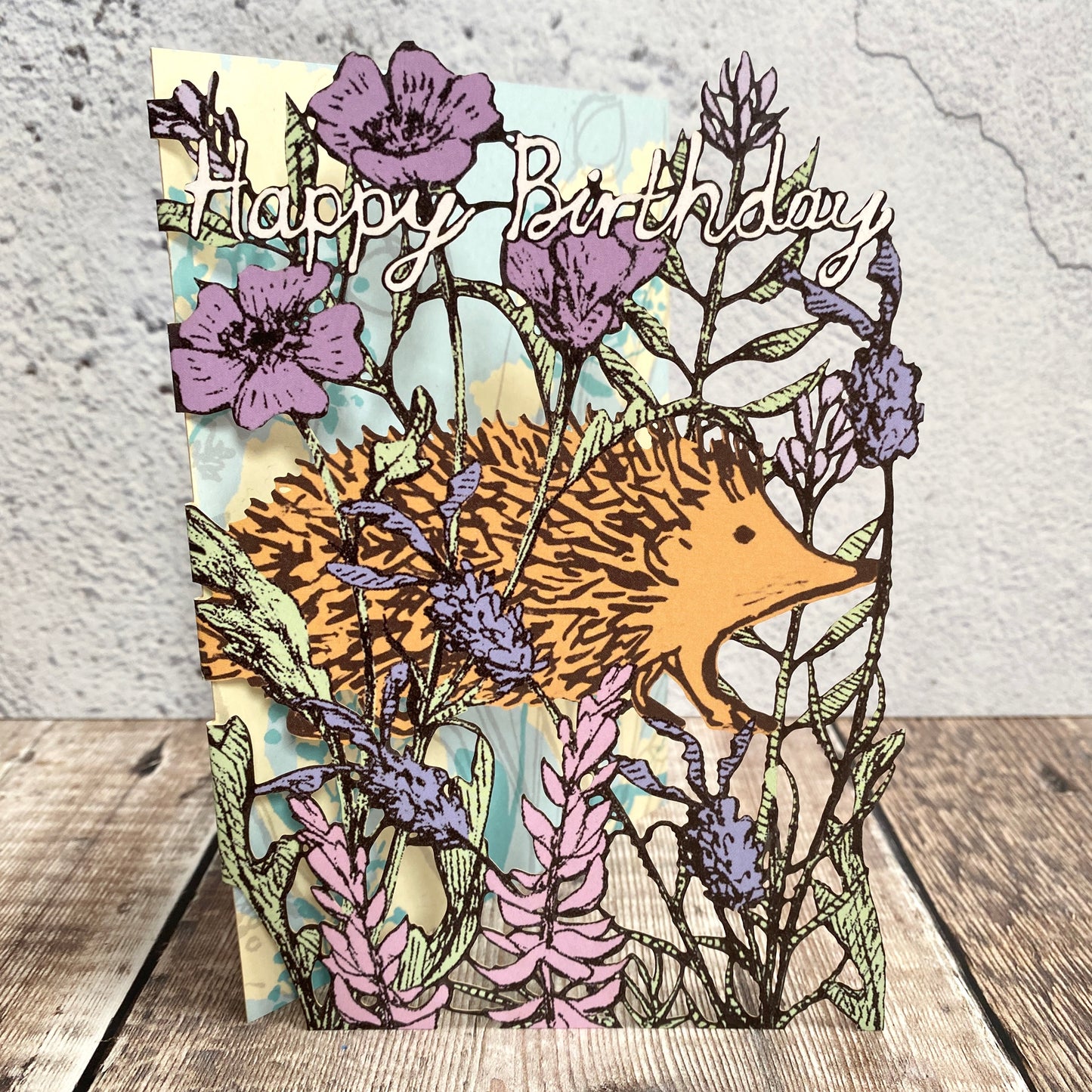 Albion Woodland Hedgehog Lasercut Card GC2344