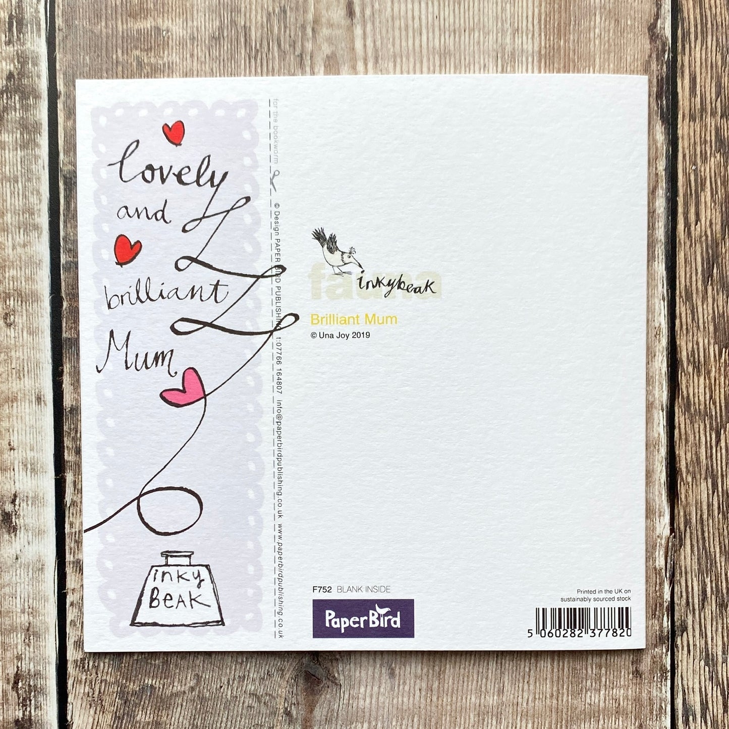 Brilliant and Lovely Mum, Una Joy F752