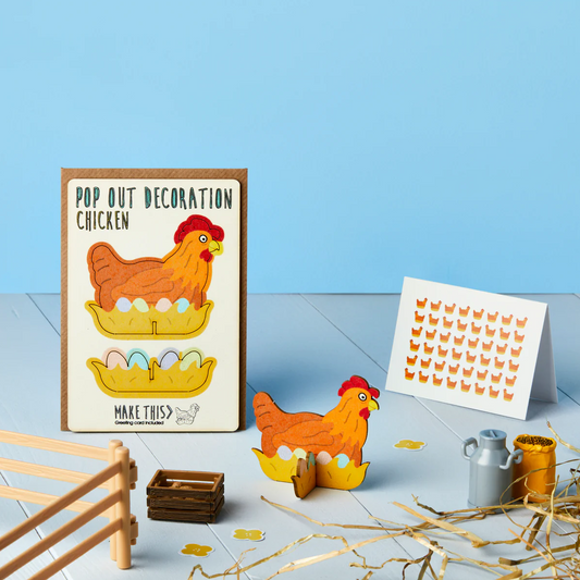 Chicken Pop Out Decoration and Card