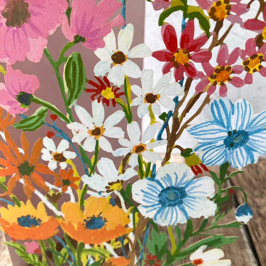 Flower Field Happy Mother's Day Lasercut Card by Carolyn Gavin GC2358M