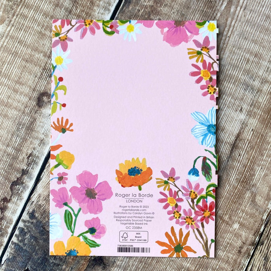 Flower Field Happy Mother's Day Lasercut Card by Carolyn Gavin GC2358M