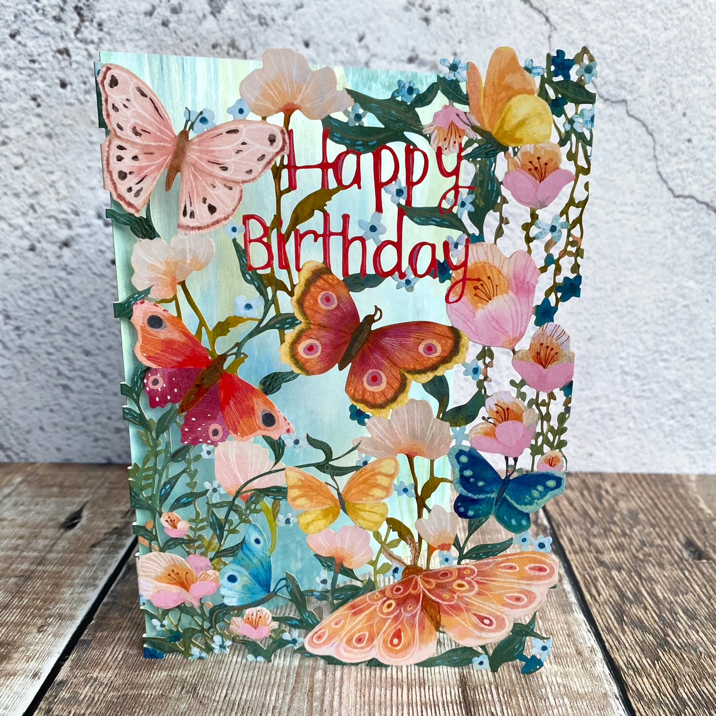 Happy Birthday Butterfly Ball Lasercut Card by Kendra Binney GC2314