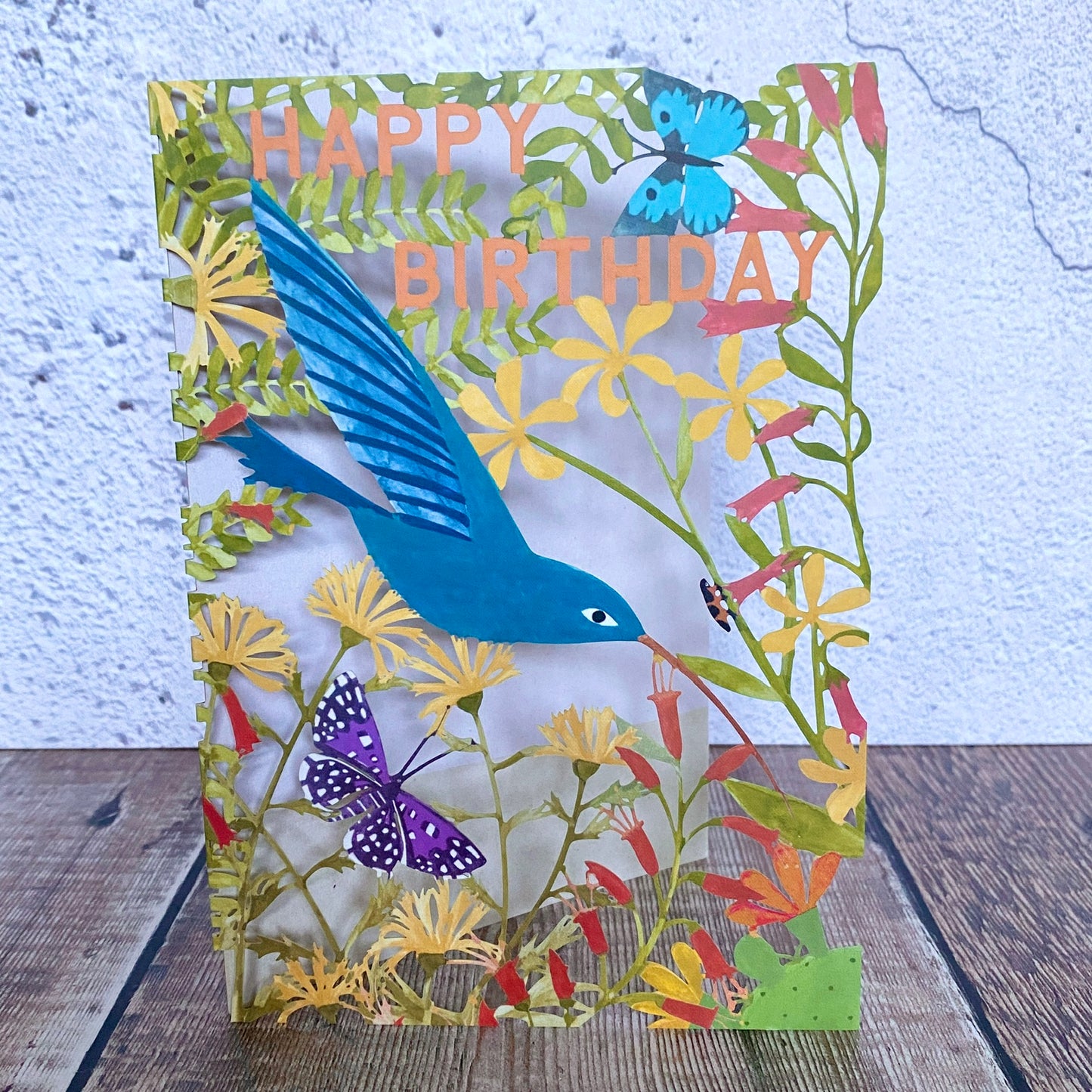 Hummingbird Lasercut Card by Laura Hawthorne GC2439