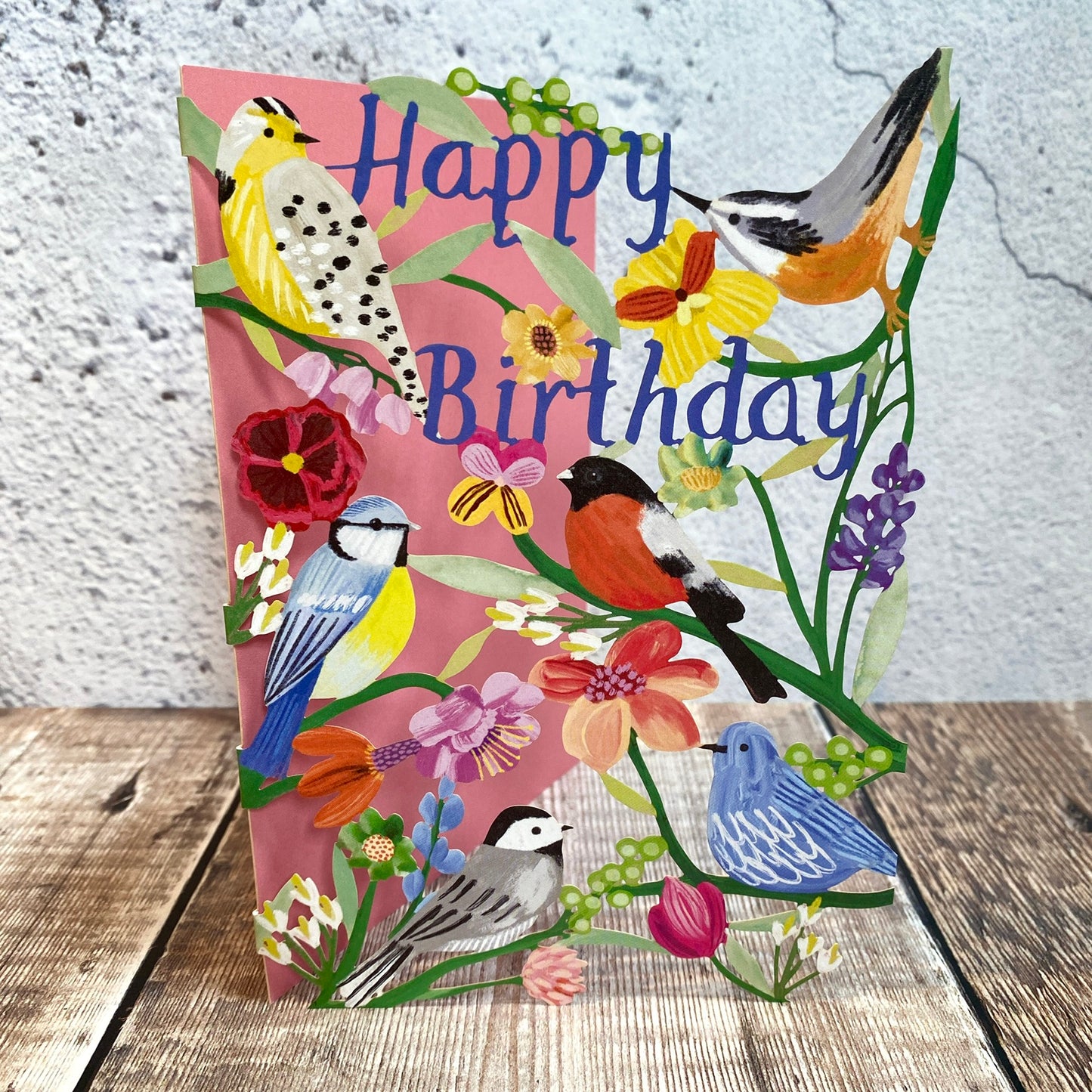 Lodestar Happy Birthday Bird Lasercut Card by Katie Vernon GC2366