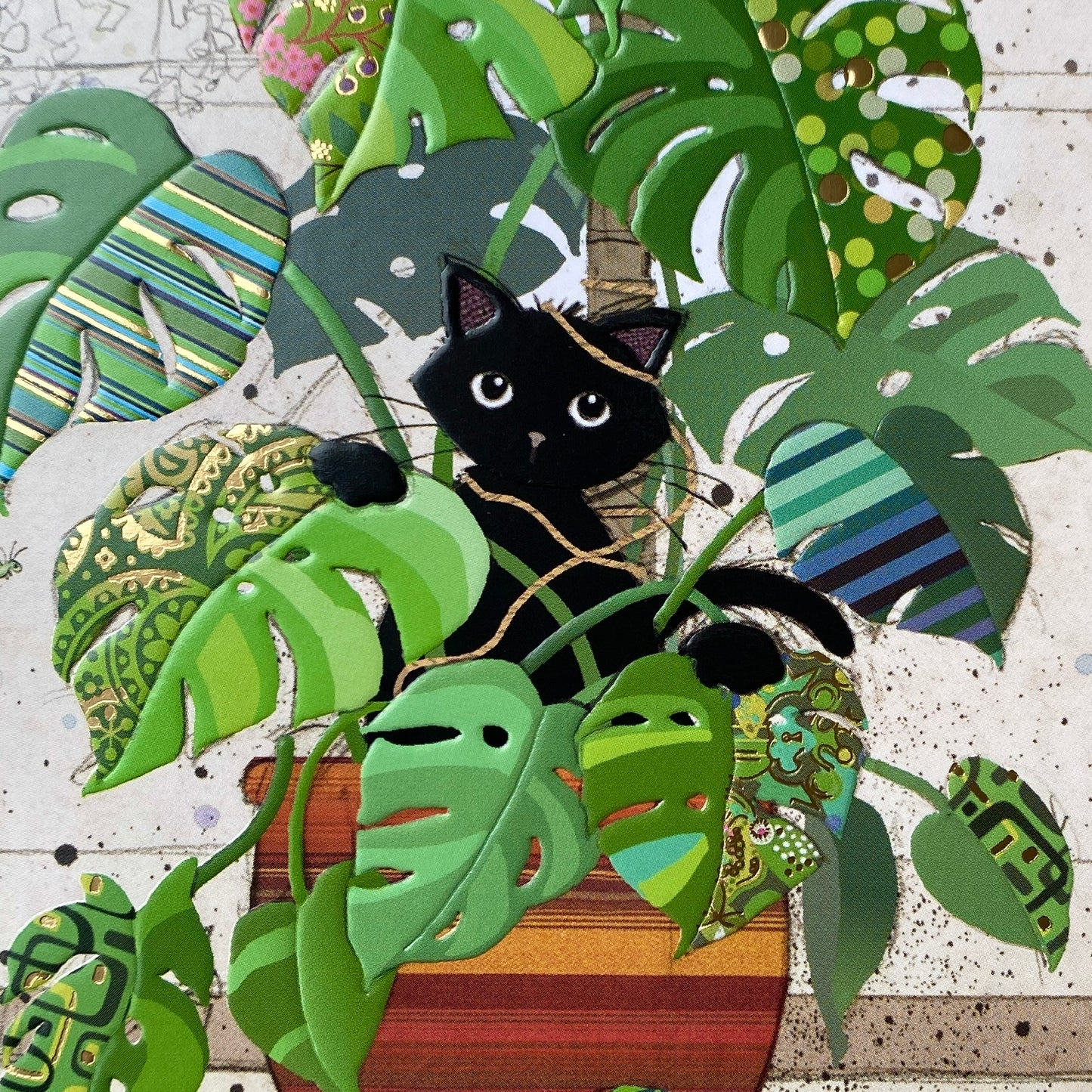 Monstera Kitty by Jane Crowther H038