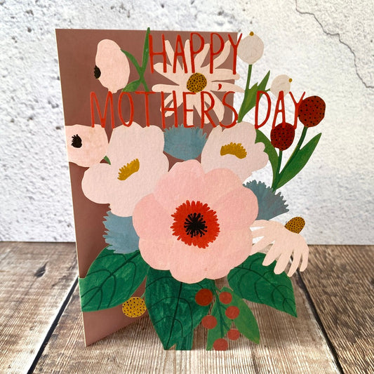 Mother's Day Bouquet Lasercut Card by Kate Pugsley GC2106M