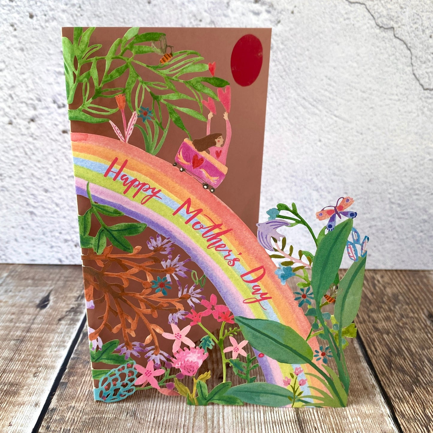 Mother's Day Rainbow Lasercut Card by Roise Harbottle GC2108M