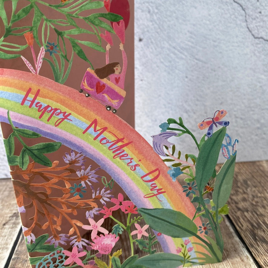 Mother's Day Rainbow Lasercut Card by Roise Harbottle GC2108M