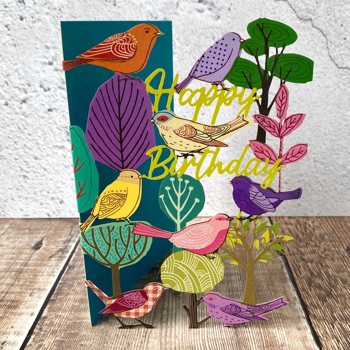 NEW Birds and Trees Lasercut Card GC2475