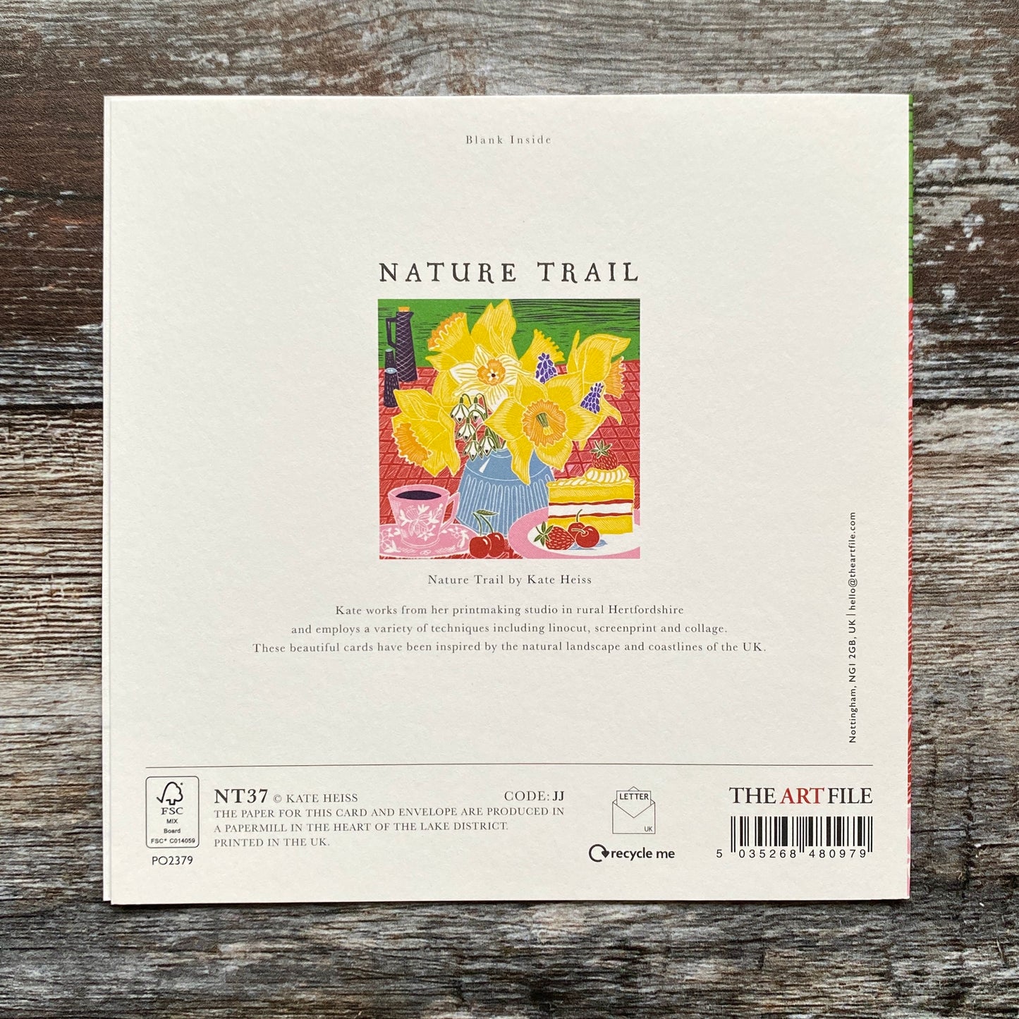 NEW Daffodil Vase by Kate Heiss, Nature Trail NT37