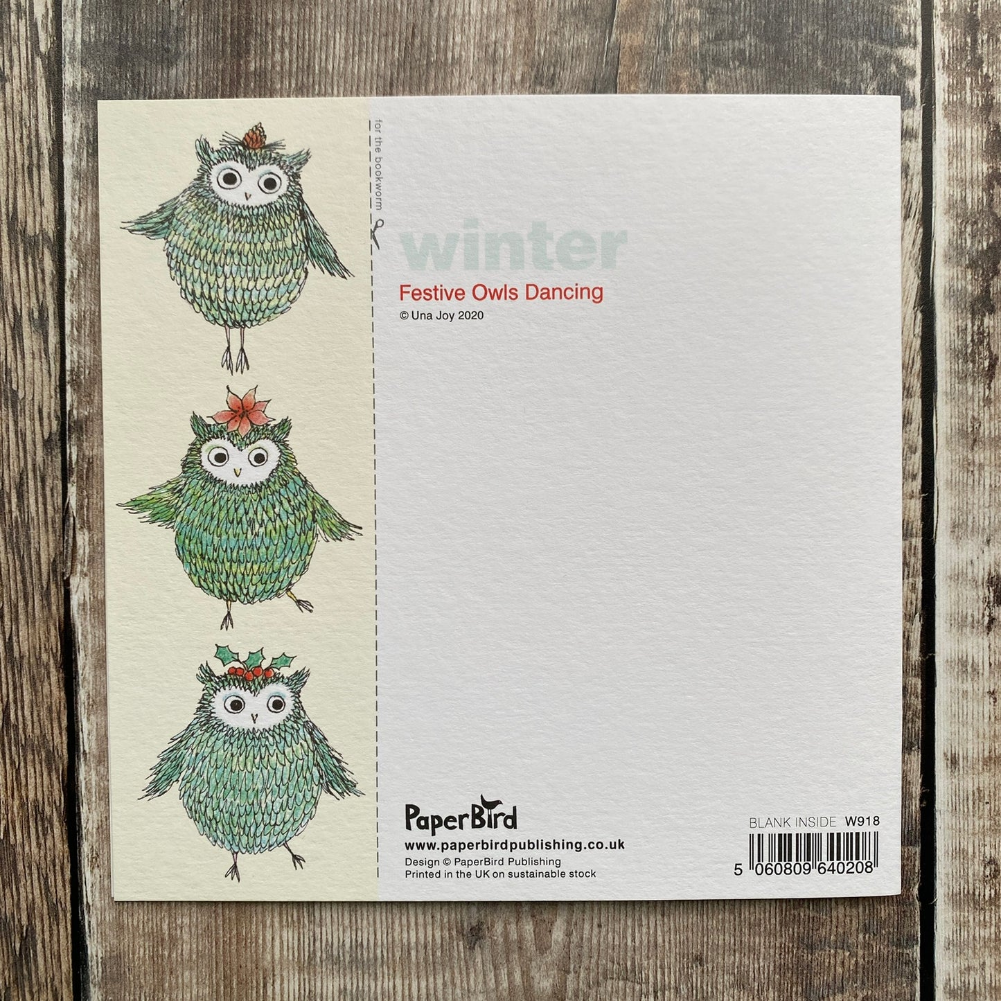 Festive Owls Dancing, Una Joy W918