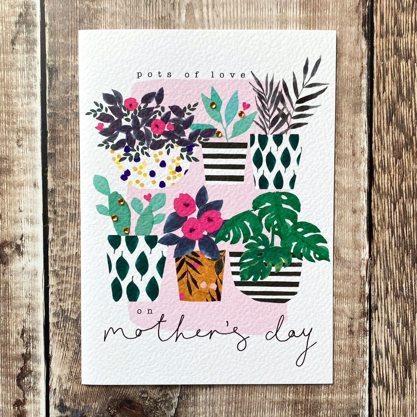 Pots of Love Mother's Day Card by Stop the Clock BG03