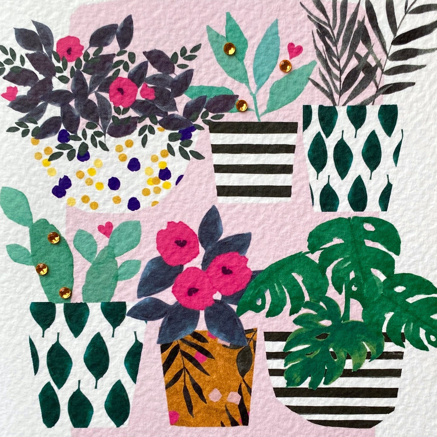 Pots of Love Mother's Day Card by Stop the Clock BG03