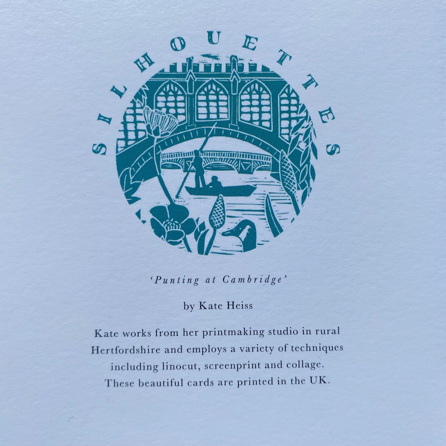 Punting at Cambridge by Silhouettes, Kate Heiss SH01